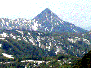 夕張山地に在る通称"中岳"　あまり登頂の記録は見ない